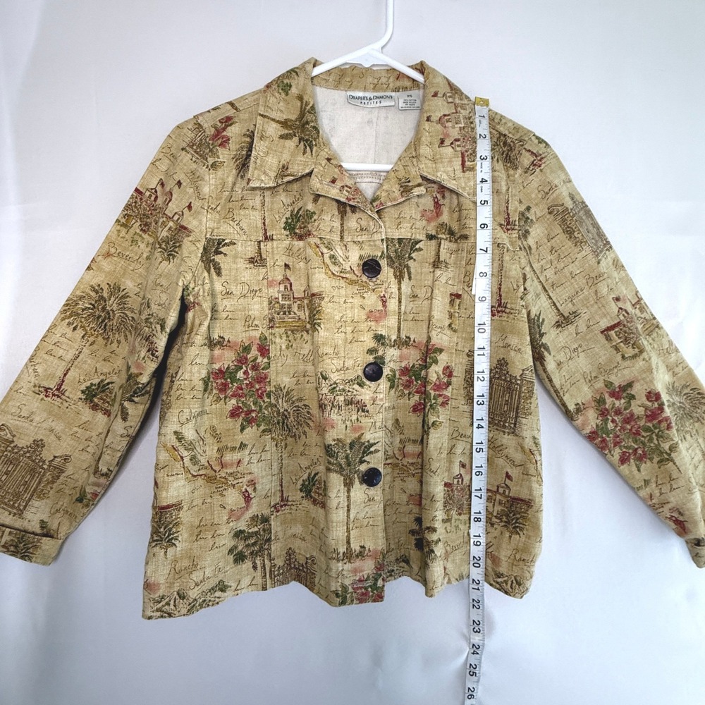 Draper's & Damon's Vintage Jacket PS California Scenic Print Cotton made in USA - Picture 6 of 15